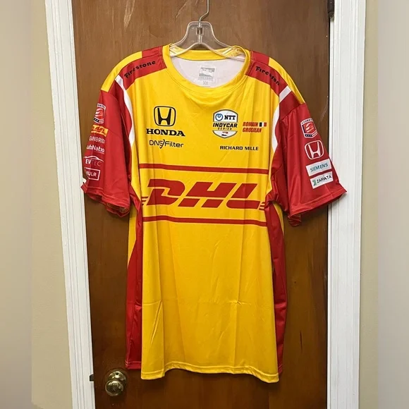🆕 Indy Car Official Racing Jersey DHL Racing Team Jersey NWT - Picture 2 of 12